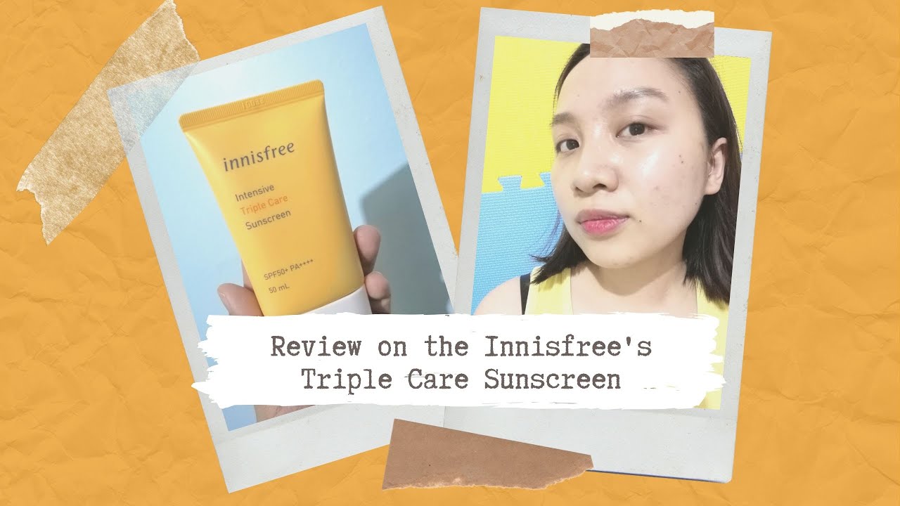 Innisfree Intensive Triple Care Sunscreen SPF50+ PA++++ Review YouTube