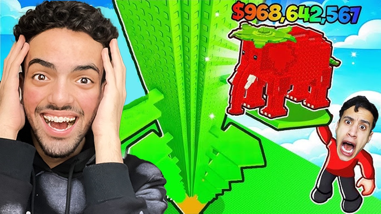 تحالفت انا وامكامل وقدرنا نوصل لمكان السيكرت 😱🔥 ! Grow Beanstalk For Brainrots!