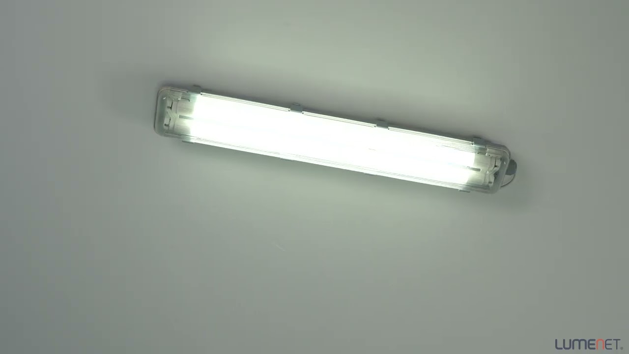 Ledvance Damp Proof Essential 1200lm, with 4000K 600mm T8 LED fluorescent tube, dust and fog free