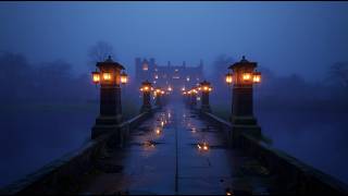 Amber Lanterns on a Rainy Bridge | 3 Hours Melancholic Dark Academia Piano and Strings