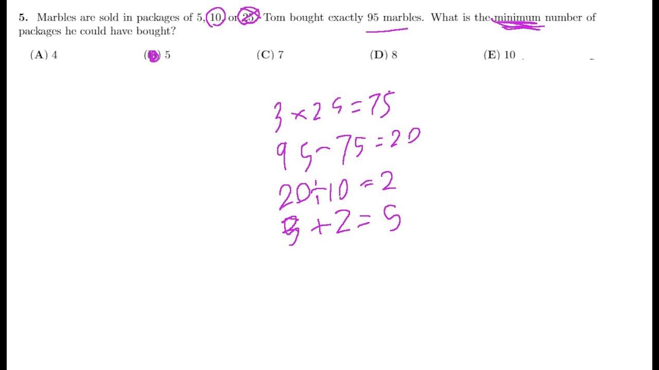 Math Kangaroo 2022, Grade 5-6, Problem 5 - YouTube
