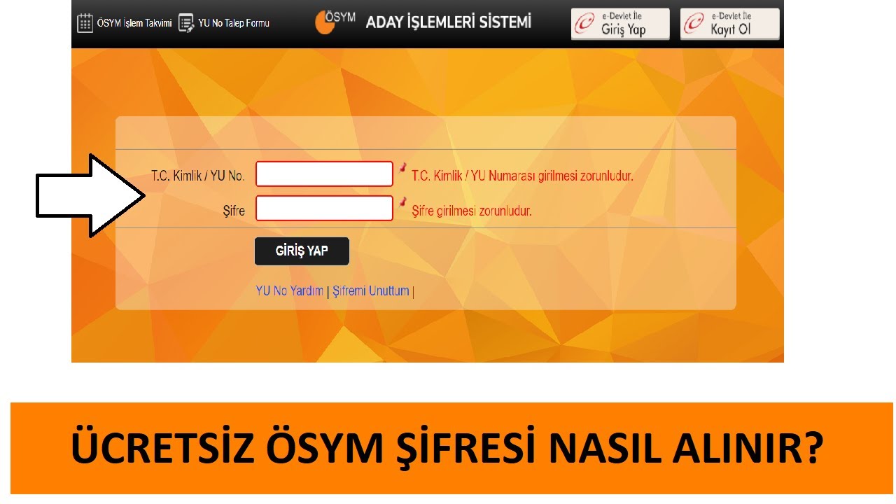 ÜCRETSİZ ÖSYM ŞİFRESİ NASIL ALINIR? (1 DAKİKADA ÖSYM ŞİFRESİ ALMA) ÖSYM ŞİFRESİ NEREDEN ALINIR?