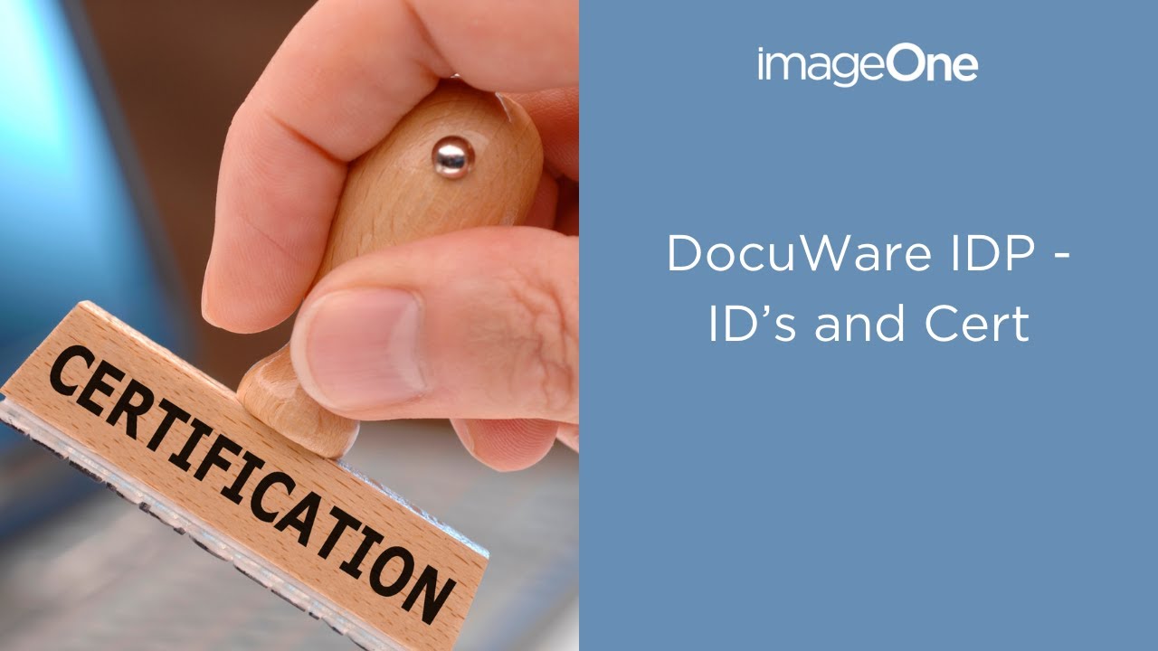 DocuWare IDP - ID's and Certs