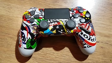 Unboxing PS4 King Controller Custom Stickerbomb Shell  " Scuf or Burn or Aim Controller Style "