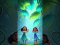 🌿✨🦋Two Beautiful Girls Dancing In Magical RainForest🌿🦋#pixarstyle #cute #viral #shorts #animation