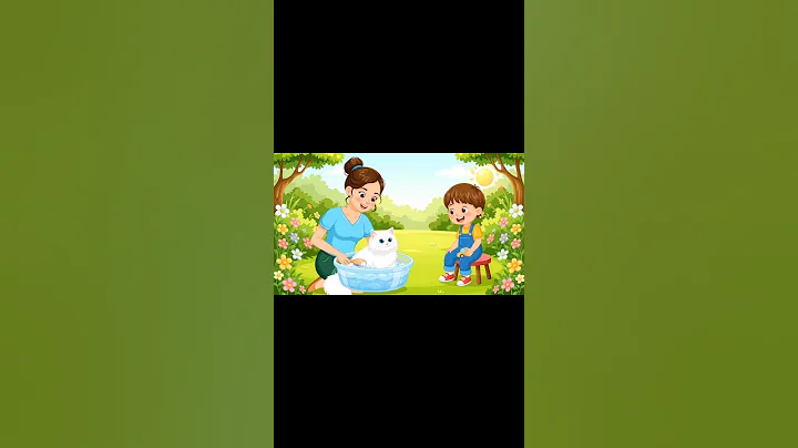 Watch the video about New Life of the White Angora #cat #cute #funny #animation #cutecat #kitten