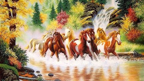 Ý Nghĩa Tranh Đá Quý Mã Đáo Thành Công Và Bát Mã Truy Phong || Gemstone Paintings