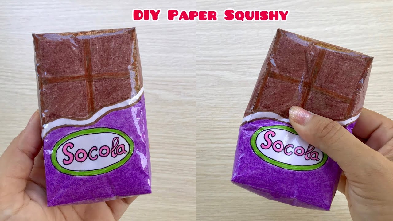 (580) Cách làm Squishy socola bằng giấy - youtube