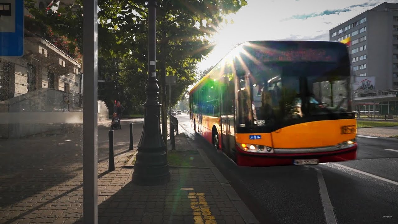 Poland, Warsaw, bus 122 ride from Ks. Popiełuszki to Tylżycka