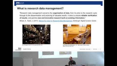 Keynote Presentation. Research Data Management at ETH Zurich
