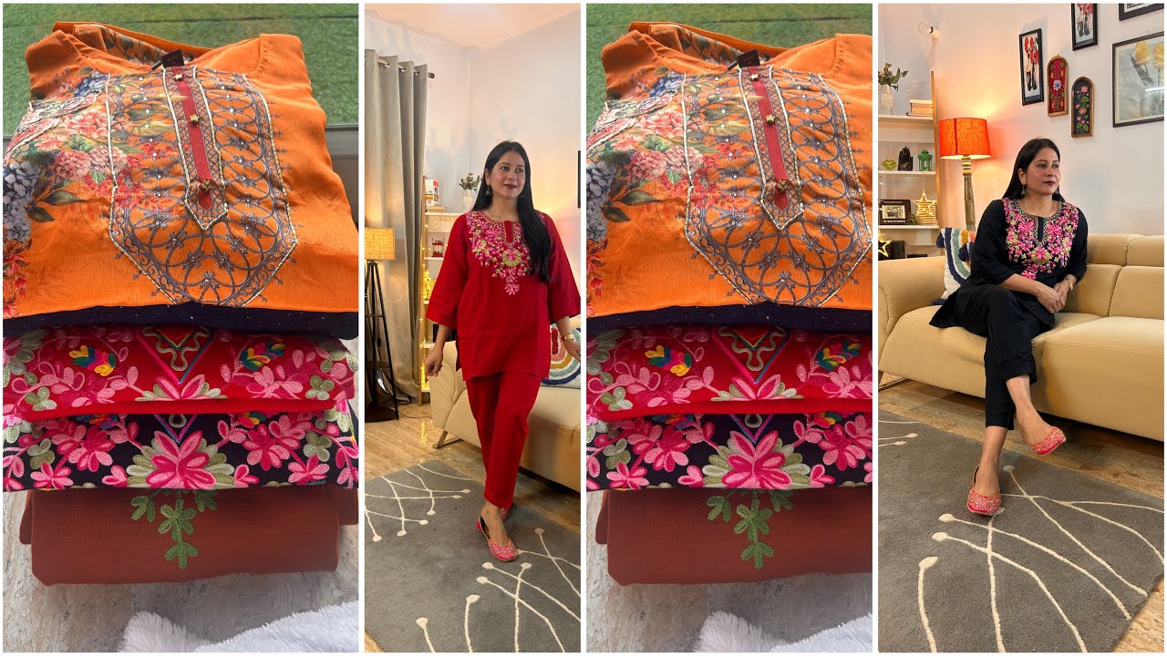 🩷Amazon winter haul 🤍| affordable woollen kurta sets / dress haul 🌸| 