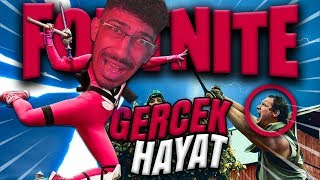 Gerçek Hayatta Fortnite Fi̇lmi̇ Pro Pandaya Karşi Savaşmak Fortnite Battle Royale Türkçe