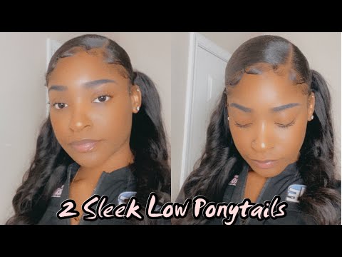 how-to|-two-sleek-low-ponytails-with-weave-ft.-ali-grace-hair