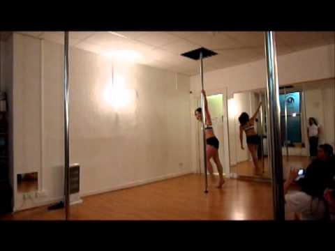 Pole dancing intermediate routine - YouTube