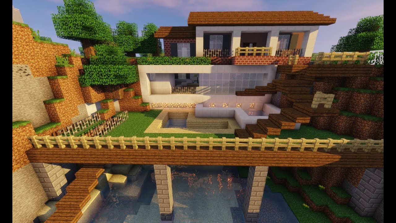 casa na montanha no #minecraft #minecraftbuild #minecraftdicas