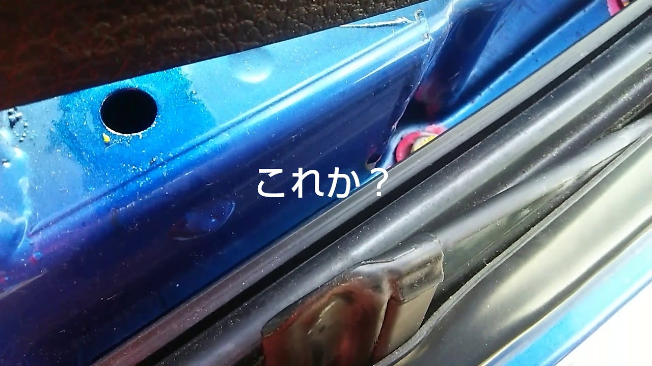 構造を一切調べず窓落ちを直してみる。1」プジョー206cc リア窓落ち