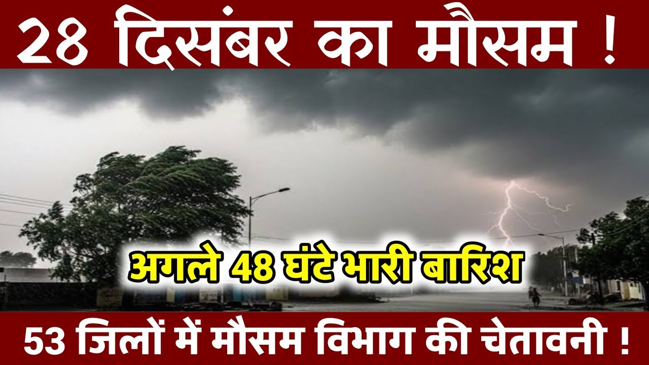 28 दिसम्बर का मौसम| today weather update, heat wave, 