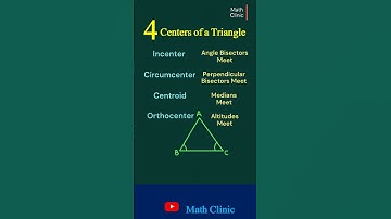 4 centres of a Triangle | Math Clinic