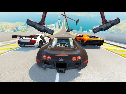 High Speed Jump Crashes BeamNG Drive Compilation #33 (Car Shredding Experiment)