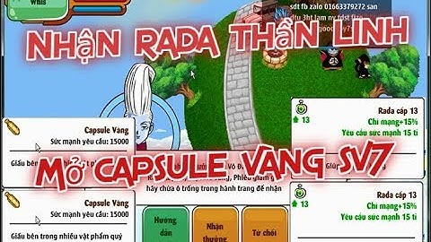 Ngọc Rồng Online - Mở viên capsule vàng sv7, Nhận rada thần linh đầu tiên của sv7