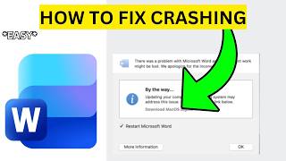How To Fix MS Word Crashing(EASY)