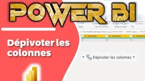 Tuto Power BI, Comment dépivoter des colonnes ??