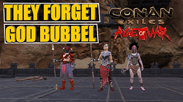Unraidable Base Without God Bubble - He Forget About God Bubble : Conan Exiles Age Of War Raid & Pvp