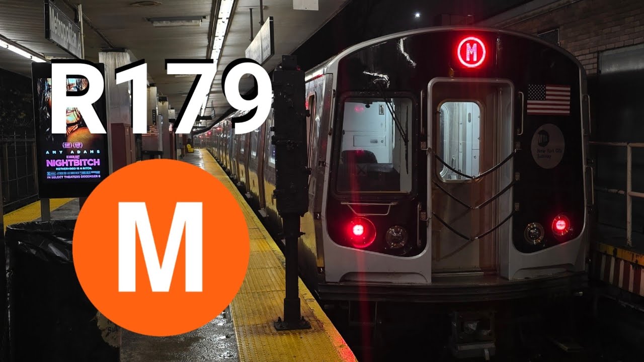 Mta R178 The first R179 M train at Metropolitan av (Forest Hills Bound) - YouTube