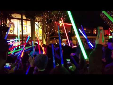 Light Saber Vigil for Carrie Fisher Downtown Disney Disneyland Resort Anaheim, CA