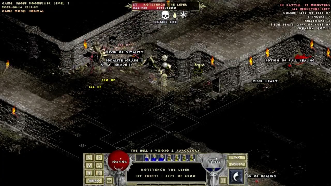 Diablo 1 The Hell 4 - Beastmaster's Hellboars wasting too much time, they need their AI changed