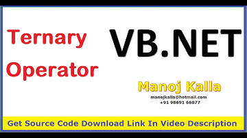 ternary operator in vb net | ternary operator example  vb.net | how to write ternary operator in vb.
