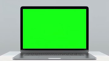 Laptop Computer with Green Screen for Chroma Key. Zoom In   - No Watermark Free iStock Footage Video