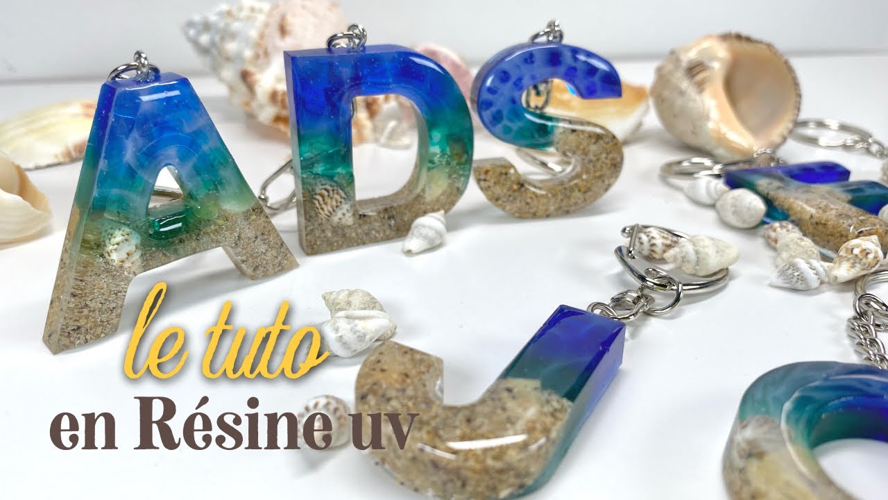 Un porte clef océan tout en résine uv - un bel été à la plage 🏖
