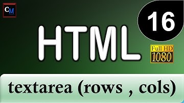 Curso de HTML [Curso HTML Básico] 16 - textarea (rows , cols)