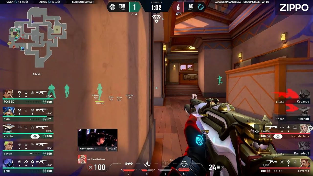 AK Adverso & NicoMachine 2v5 Clutch Against TSM | VCT Ascension Americas 2024