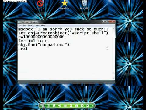 Notepad Hell Hack!!!!VBS!!!! Kills your target !!!