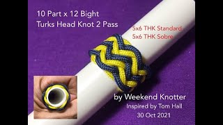 5 Part 6 Bight Turks Head Knot interweave with another THK