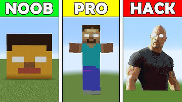 Minecraft NOOB vs PRO vs HACKER PIXELART HEROBRINE