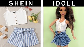 Recreating SHEIN Outfits Ideas for Barbie Dolls | How to make Barbie Clothes