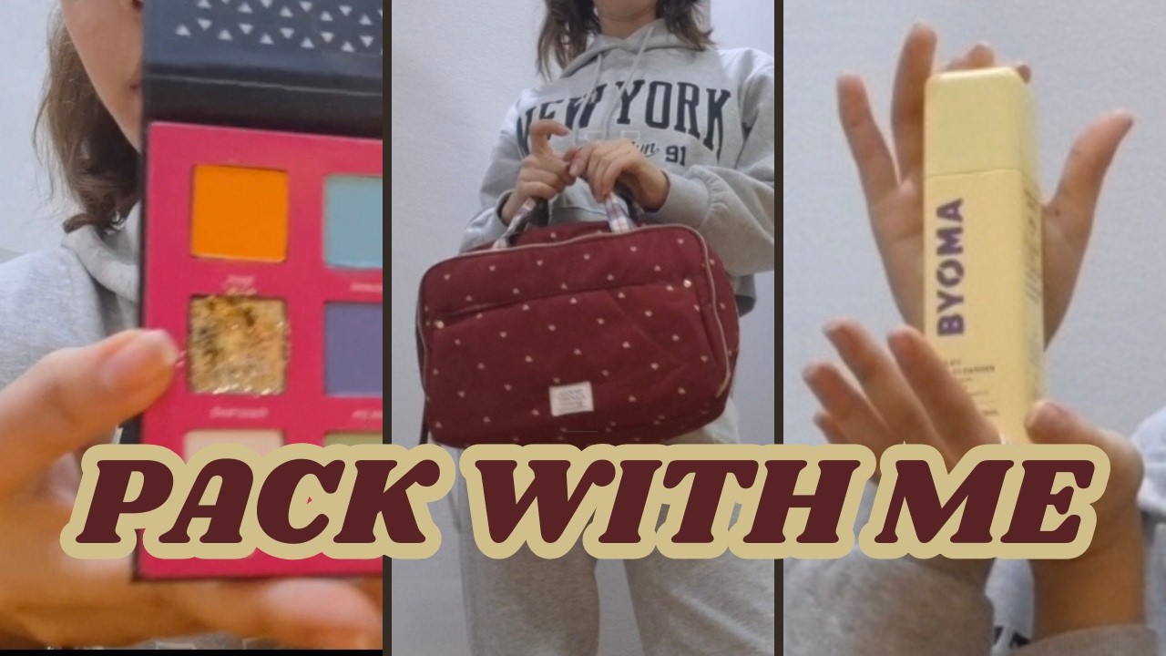 PACK WITH ME – ali samo ŠMINKA 💄✨ (travel edition)