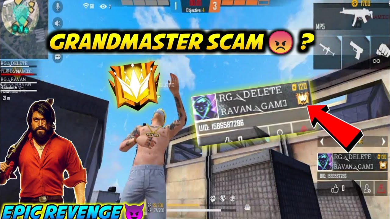 1VS 4😡WITH GRANDMASTER SCAMMERS IN FREE FIRE || ROMULUS GAMING