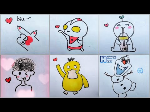 Video Vẽ hình cute đơn giản, Vẽ tranh cute dễ thương | VẼ... - youtube