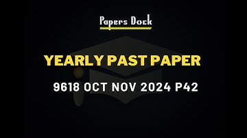 Paper 4 2024 Oct Nov 42 Yearly Solution