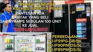 Review Kulkas Sharp 4 Pintu Sj-If91Pg-Gbbk, Sj-If90Pm-Ds, Sj-If85Pm-Ds Kulkas Paling Laris