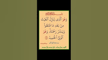 سورة الشورى - سورة 42 - اية (28)