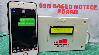 Arduino & GSM Based Wireless Electronic Notice Board | SMS Message Display System