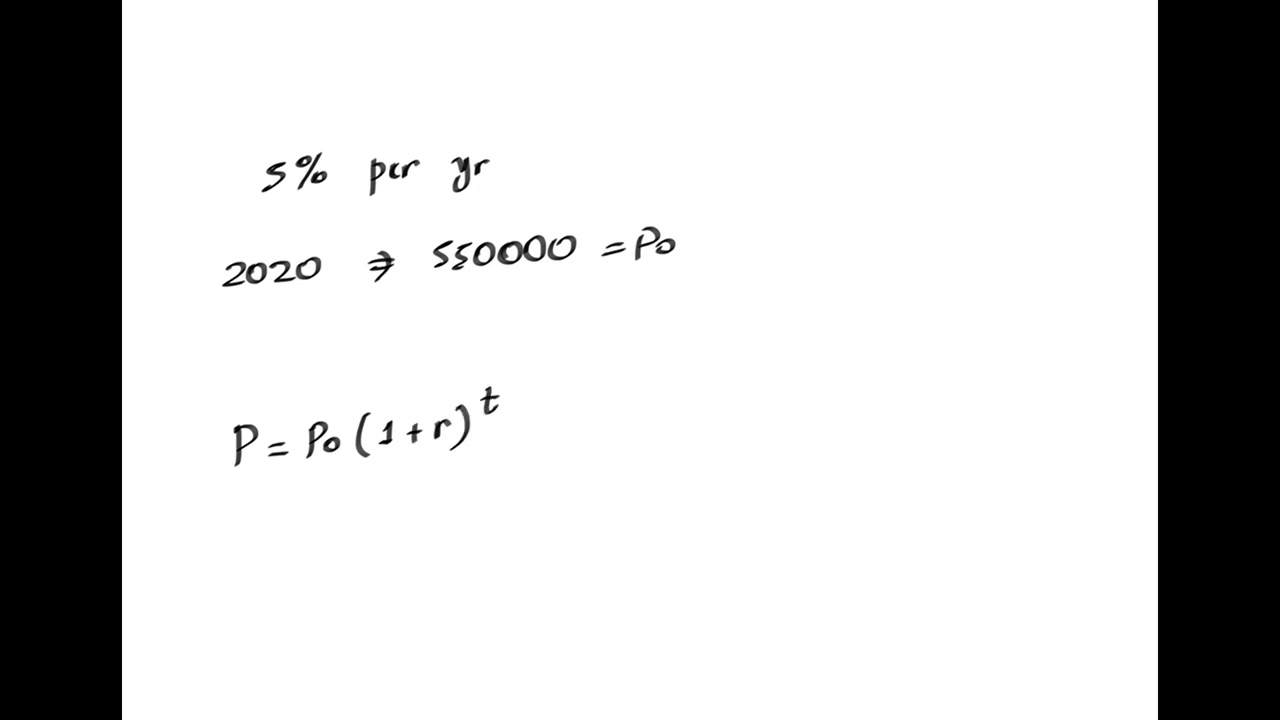 A city's population is increasing at a rate of 5