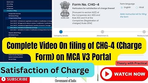 𝗖𝗼𝗺𝗽𝗹𝗲𝘁𝗲 𝗩𝗶𝗱𝗲𝗼 𝗢𝗻 𝗳𝗶𝗹𝗶𝗻𝗴 𝗼𝗳 𝗖𝗛𝗚-𝟰 _𝗦𝗮𝘁𝗶𝘀𝗳𝗮𝗰𝘁𝗶𝗼𝗻 𝗼𝗳 𝗖𝗵𝗮𝗿𝗴𝗲 (𝗙𝗼𝗿𝗺) 𝗼𝗻 𝗠𝗖𝗔 𝗩𝟯 𝗣𝗼𝗿𝘁𝗮𝗹. #𝗖𝗦 #𝗠𝗖𝗔 #𝗩𝟮 #𝗩𝟯