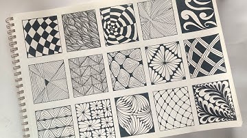 15 zentangle patterns || 15 Doodle Patterns, Zentangle Patterns, Mandala Pattern || Doodle Art