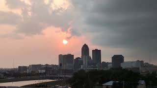 Smokey Sunset Over Downtown Des Moines Timelapse | Des Moines | July 2024